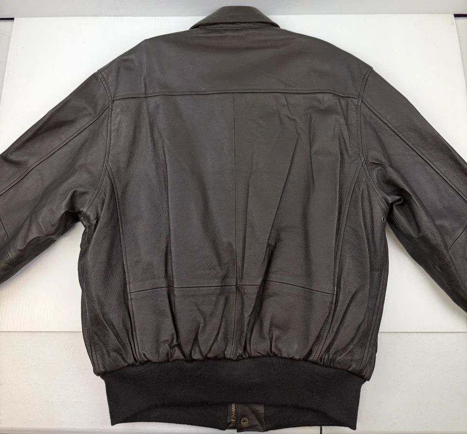 Vintage Air Force Men’s Brown Landing Leathers  Bomber Jacket Size Medium M - Image 4 of 4