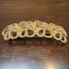 Vintage Goldtone Made In France Hair Clip Barrette Chain Links