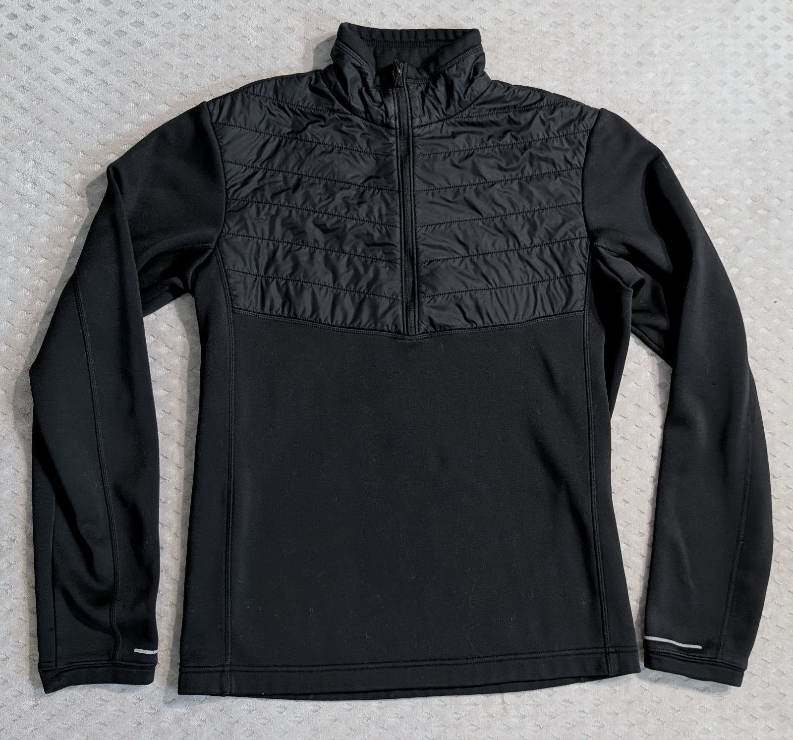 MOUNTAIN HARDWEAR Black Hybrid 1/2 Zip Pullover Jacket Men's Small