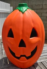 VTG  Sun Hill Large 20" Lighted Blow Mold Electric Light Up Pumpkin