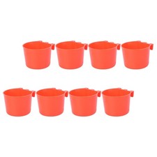 8 Pcs Hanging Feeding Bowl Plastic Birdfeeder Cage Dishes Bowls Replacement