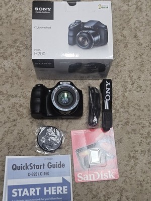 Sony CyberShot DSC-H200 20.1 M.P. Camera 26x Zoom  TESTED Box Cable Strap Manual