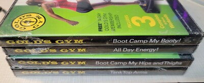 GOLD'S GYM  Boot Camp My Booty, My Hips & Thighs, All Day Energy, Tank Top Arms
