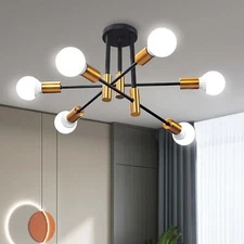 Modern Sputnik Ceiling Light Fixtures - 360 Adjustable Sputnik Ceiling Light for
