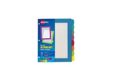 Avery Ultralast Big Tab Plastic Dividers, 8-Tab Set, Multicolor (24901)