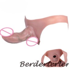 8.26in Realistic Silicone Hollow Pants For Male Penis Sleeve Enlarger Wearable