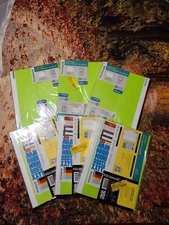 6X FOLDMADE Document Sleeve With Organizer Stickers Flurocent Green New Sealed