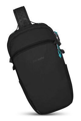 pacsafe Pacsafe Eco ECONYL  12 L Sling Backpack Sling Bag Black schwarz türkis