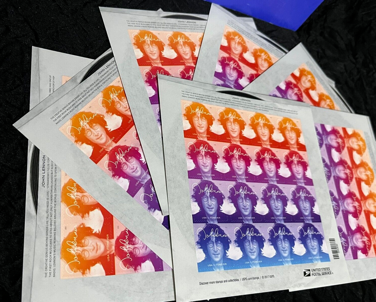 John Lennon Commemorative Forever Postage Stamps by USPS Imagine(1