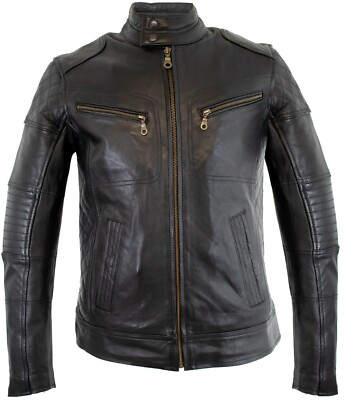 Lederjacke Herren Schwarz Texpeed Motorrad-Lederjacke Herren – Mit