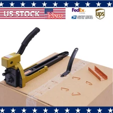 Carton Stapler w/100 Staples for Sealed Boxes, Cartons, Corrugated Cardboard