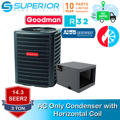 Goodman 3 TON 14.3 SEER2 R-32 AC Only System with Horizontal Coil