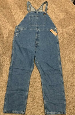 Overalls Stone Blue Denim Relaxed Fit 