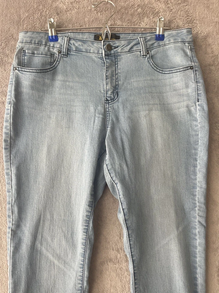 Catherine Malandrino Embroidered Jeans Women’s 14 Bohemian Hipster Designer Chic - Image 2 of 4