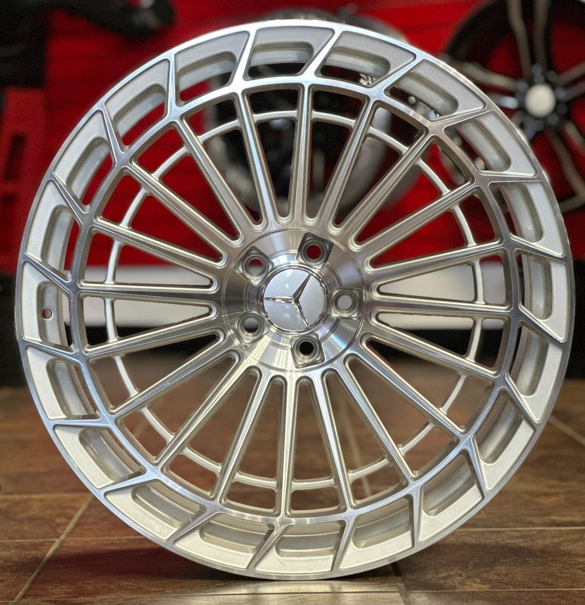 22'' Wheels fit Mercedes Eqs 450 Suv Sedan Eqe Silver Machined