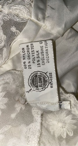 B Altman Christian Dior Night Dress Gown set Ivory Medium RARE 70s Vintage slay - Picture 8 of 14