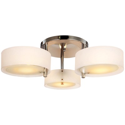 HOMCOM Acryl Lampe Innen 3 Leuchten Pendel Kronleuchter Unterputz Büro Wohnen