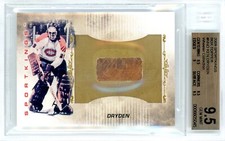 2009 SPORTKINGS BOX TOPPER 1/1 GAME-USED KEN DRYDEN GLOVE RELIC BGS GEM MINT 9.5