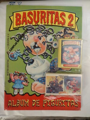 2002 Basuritas 2 Complete Set Empty ALBUM & Full Pack Argentina Garbage Pail Kid