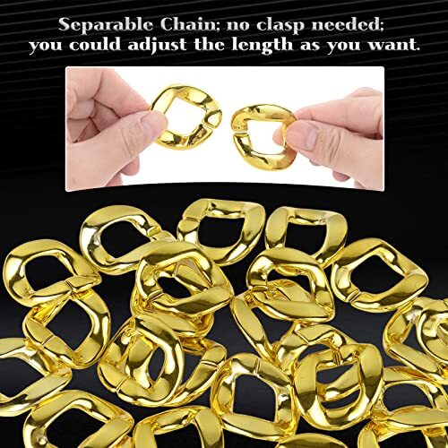 Gangster Chain Plastica Finto Oro Catene Collana Hip Hop Performance Props | IT