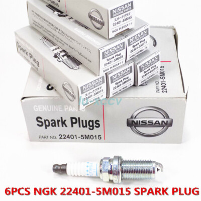 6 Pack NGK 22401-5M015 Spark Plugs – For Equator / Frontier / Quest / Maxima / Altima (PLFR5A11)