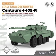 SSMODEL 696 V1.9 1/72 25mm Military Model Kit Italy Centauro-I-105-R Tank Destro