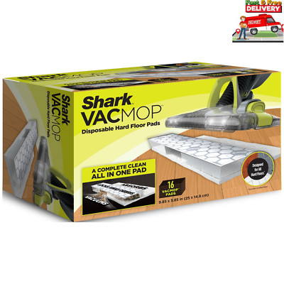Shark VACMOP Disposable Hard Floor Vacuum and Mop Pad Refills 16 CT, VMP16