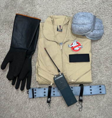 Complete Ghostbusters Halloween Costume Full Khaki Flight Suit Cosplay Halloween