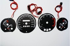 Fiat Coupe glow gauge plasma dials tachoscheibe glow shift indicators MPH KMH