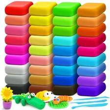 Air Dry Clay 36 Colors Modeling Clay Kit DIY Molding Clay for Kids and Adults
