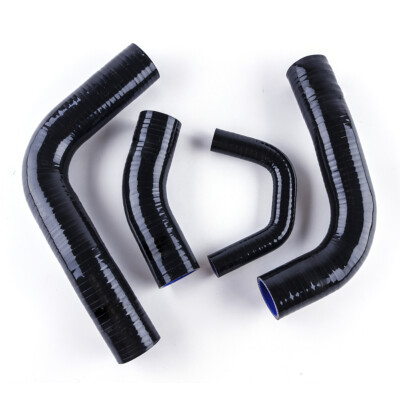 Fit 90-92 Toyota Landcruiser FJ80 3F-E 3F 4.0L Silicone Radiator Hose Kit Black