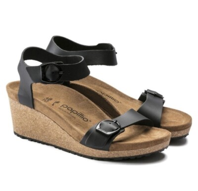 Birkenstock Papillio Soley Ring Buckle Wedge Sz 42 EUR Narrow