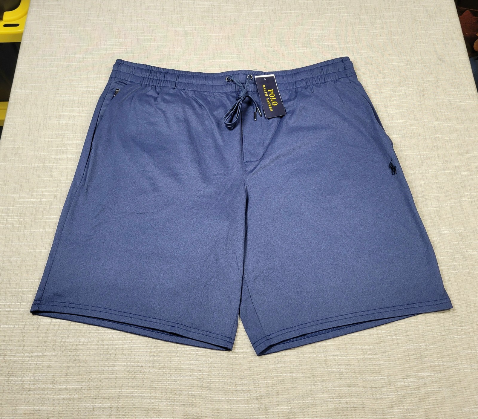 POLO Ralph Lauren Shorts Mens Lightweight Performance Knit Pony Navy Blue 2XL