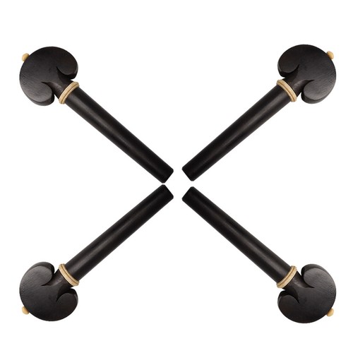4PCS Ebony Cello Pegs High Quality Handmade Tuning Pegs Cello Replacement Parts - Picture 3 of 8