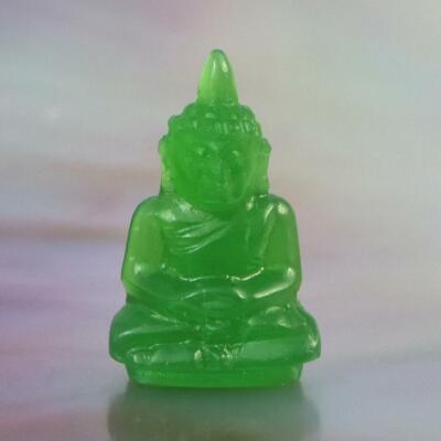 Skulptur der Buddha Natürlich Grün Chalcedony Edelstein Schnitzerei 2.05 Cts