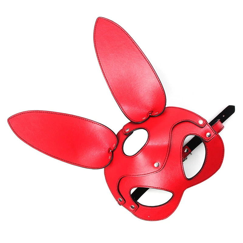 Leather Head Cover, Rabbit Mask Mask Eye Mask Toy Performance Mask Dressing Up - Image 4 of 4