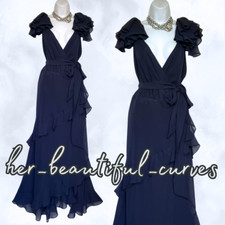 JOANNA HOPE RICH NAVY HI LOW MAXI EVENING PARTY DRESS SIZE 24 new with tags