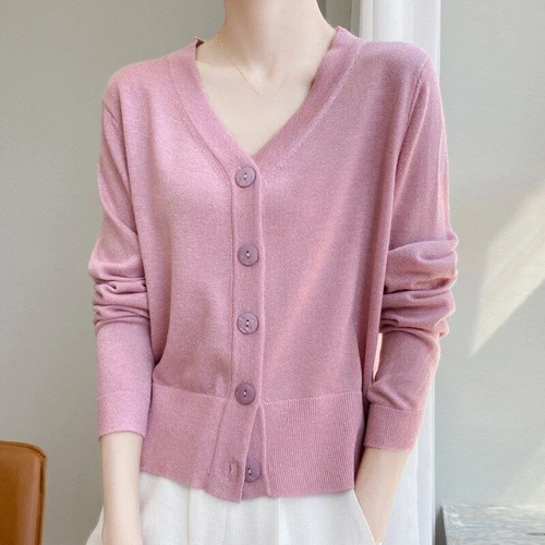 Faux Cashmere Button Front Long Sleeve Women's Cardigan Sweater Cardigan Jumpers - Picture 5 of 31