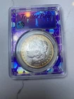 💥1884 - O Morgan Silver Dollar PCGS  MS 63 Beautiful gold to blue rim toning 💥