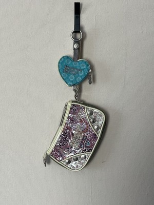 George Gina & Lucy Mini Wallet Coin Purse Keychain Paisley Y2K Bag Charm
