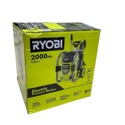 #ad New Ryobi RY142022 2000 PSI 1.2 GPM Cold Water Corded Electric Pressure Washer $189.00