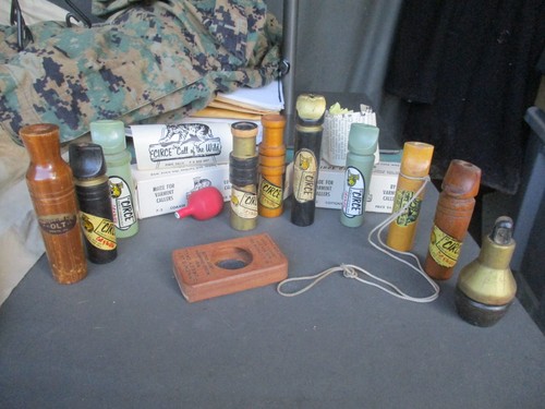 Vtg Lot of 12 Animal Hunting Calls, CIRCE CALL OF THE WILD, OLT, LYNCH