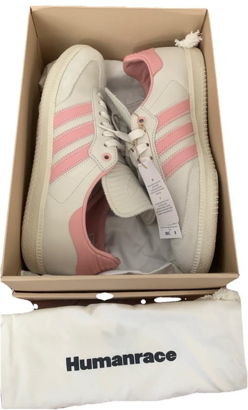 Size 8.5 - adidas Pharrell x Samba Human Race Aluminium Wonder Mauve Sneakers