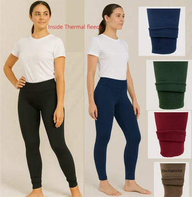 BRANDED Women Thermal Fleece Lined Leggings Warm Winter High Waist Pants Soft Stretchy