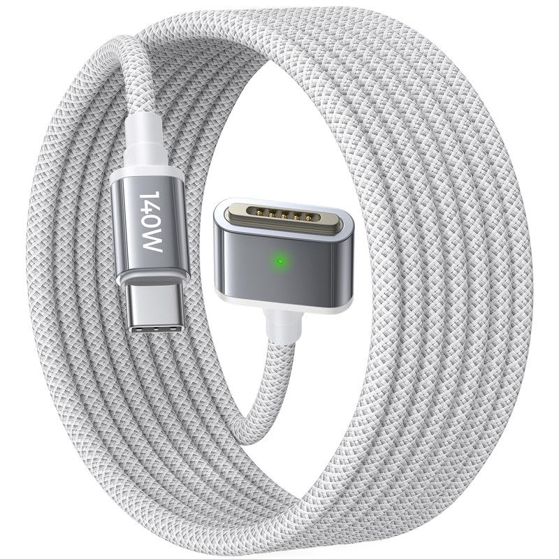 LISEN USB-C to Magnetic 3 Cable (6.6FT) for M4 MacBook Air Pro 6.6