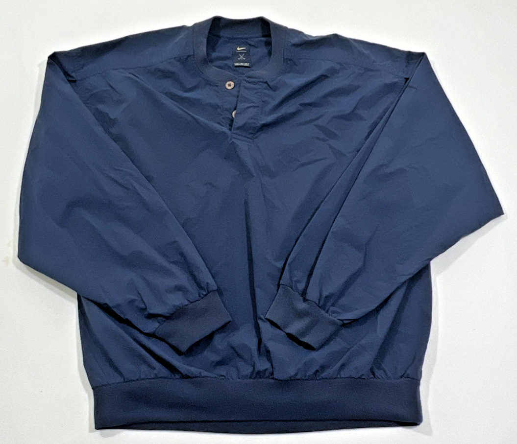 Nike Golf Windbreaker Jacket Men’s M Blue Pullover Y2K Performance Lightweight
