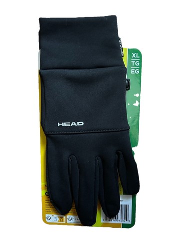 Head Touchscreen Ultrafit Gloves Running Mens Sensatec Stretch Black X-Large - Picture 3 of 4