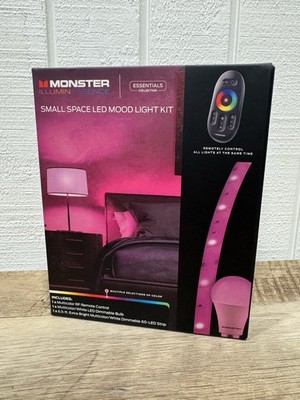 NEW Monster Illuminessence Color Changing LED Mood Light w/ Remote Bulb & Strip