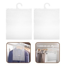 25 Pcs Clear Plastic Bags Transparent Hanging Storage Clothes Hanger Door