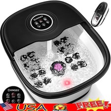 All-in-One Foot Bath Spa W/ Massage Heat Timer Remote  Foldable Design New